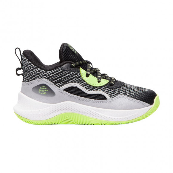 Under Armour Curry 3Zer0 24 PS 'Black Morph Green' | Kid's Size 13 - 3027628-001