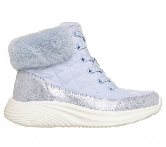 Skechers Girls Bounder Pro - Cosy Fit Luxe Boots in Light Blue - 303371L