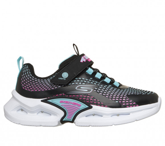 Skechers Girls S-Lights: Kinetic-Lights - Where's My ? Sneaker in Black - 303728L