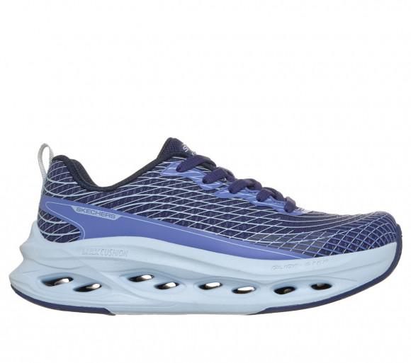 Skechers Girls Max Cushioning Glide-Step - Easy Stride Sneaker in Navy Blue - 304005L
