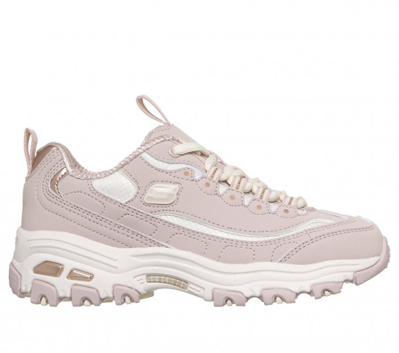 Skechers Girls D'Lites - Biggest Fan Sneaker in Rosegold - 304155L