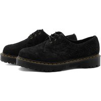 Dr. Martens Men's 1461 Bex 3 Eye Shoe in Black Tufted Suede - 30596001