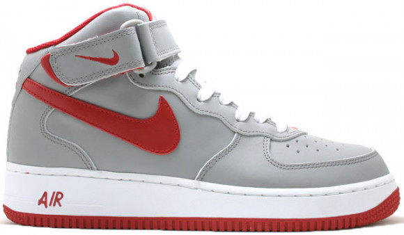 grey and red nike air force 1
