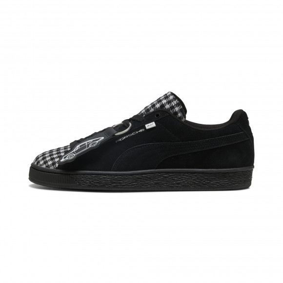 PUMA Porsche Legacy Suede Classic Pepita Sneakers in Black - 309388_01
