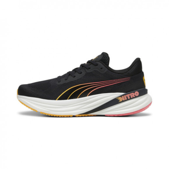 PUMA Magnify NITROâ¢ 2 Men's Running Shoes in Black/Sun Stream/Sunset Glow - 310004_01