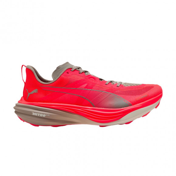 Puma Deviate Nitro Elite Trail 'Ultra Red Mouse Gray' | Men's Size 7.5 - 310034-13