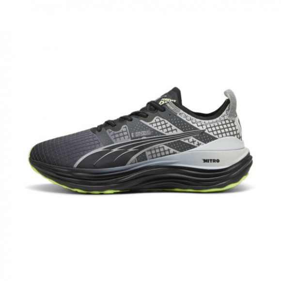 PUMA ForeverRun NITROâ¢ Water-Repellent Men's Running Shoes in Black/Glacial Grey/Fizzy Apple - 310077_01