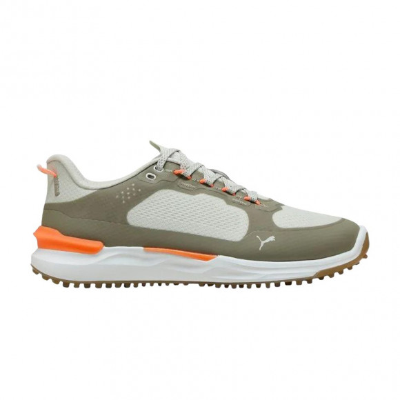 Puma Ignite Elevate X Spikeless Golf 'Gray Velvet Moss Fluro Orange' | Green | Men's Size 15 - 310221-03