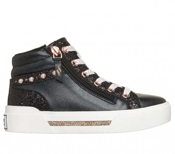 Skechers Girls Aura LX Sneaker in Black/Rose Gold - 310765L