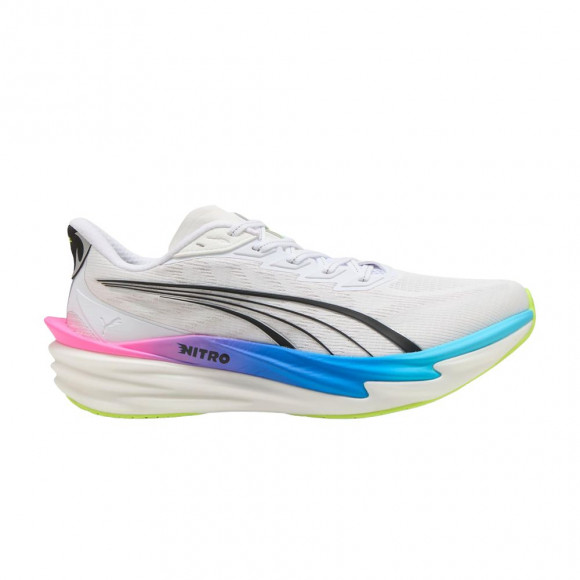 Puma Deviate Nitro 4 'White Poison Pink Ultra Blue' | Men's Size 9.5 - 312123-10
