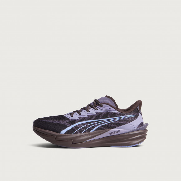 Puma Men's Deviate Nitro 4 Sneaker in Chocolate Brown/Purple Charcoal - 312123-16