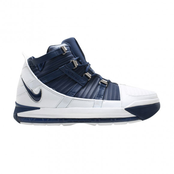 Nike Zoom LeBron 3 'Midnight Navy' Sample | White | Men's Size 10 - 312147-141-S