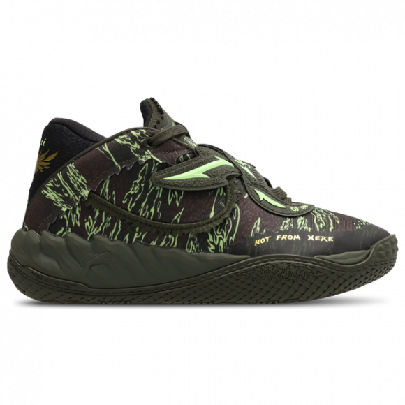 Puma MB.05 Kid's Sneakers - Olive - Size 3.5 - Mesh/Synthetic - 31280101