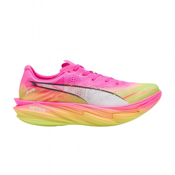 Puma Deviate Nitro Elite 4 'Poison Pink Yellow Alert Bright Aqua' | Men's Size 8.5 - 313298-01
