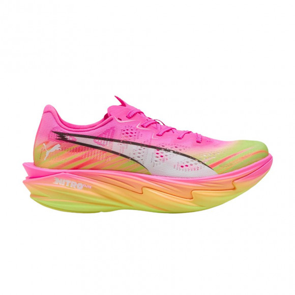 Puma Wmns Deviate Nitro Elite 4 'Poison Pink Yellow Alert Bright Aqua' | Women's Size 8.5 - 313606-01