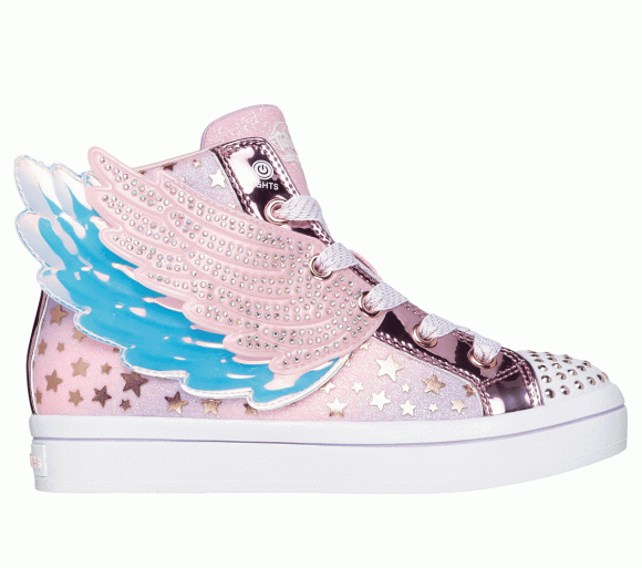 Skechers Girls Twinkle Toes: Twi-Lites 2.0 - Dreamy Wings Sneaker in Light Pink - 314392C