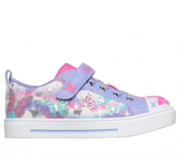 Skechers Girls Twinkle Toes: Twinkle Sparks - Butterfly Sky Sneaker in Lavender - 314470C