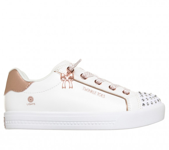 Skechers Dziewczęce Twinkle Toes: Twinkle Star w Bialy/Rose Zloty, Rozmiar 32 Sneakersy - 314599C