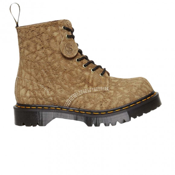 Dr. Martens 1460 Made in England Emboss Suede Lace Up Boot 'Savannah Tan' | Men's Size 7 - 31484439