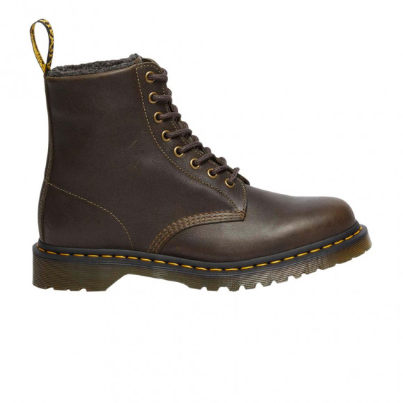 Dr. Martens 1460 Faux Fur Lined Grizzly Leather Lace Up Boot 'Olive' | Green | Men's Size 8 - 31873538