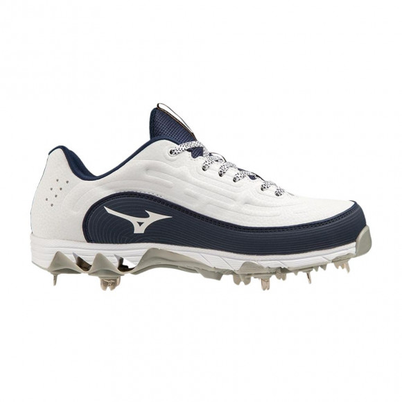 Mizuno Wmns 9-Spike 8 Low 'White Navy' | Women's Size 9 - 320689-0051
