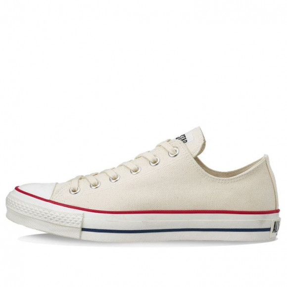 Converse Chuck Taylor All Star J Low 'Made in Japan - Natural White' White/Blue/Red Canvas Shoes 32167710 - 32167710