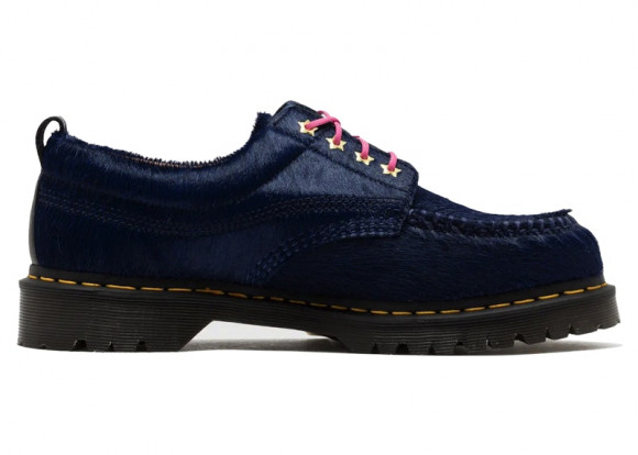 Dr. Martens Men's x Awake Lowell Shoe in Navy Peony Hair-On - 32239398