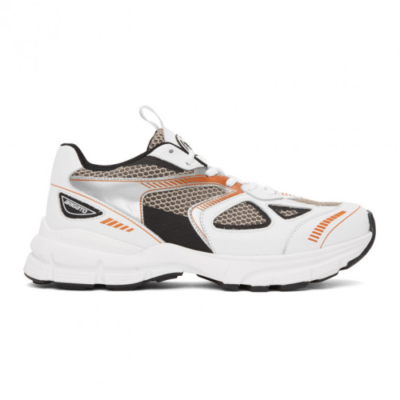 Axel Arigato White and Orange Marathon HD Sneakers