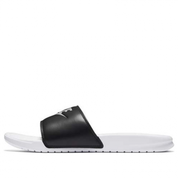 Nike Benassi JDI 'White Black' White/Pure Platinum/Black Slides 