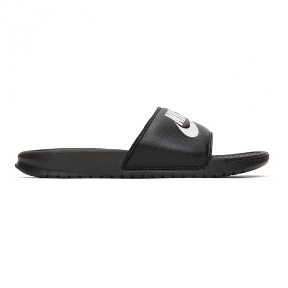 Nike Khaki and Black Benassi JDI Sandals - 343880