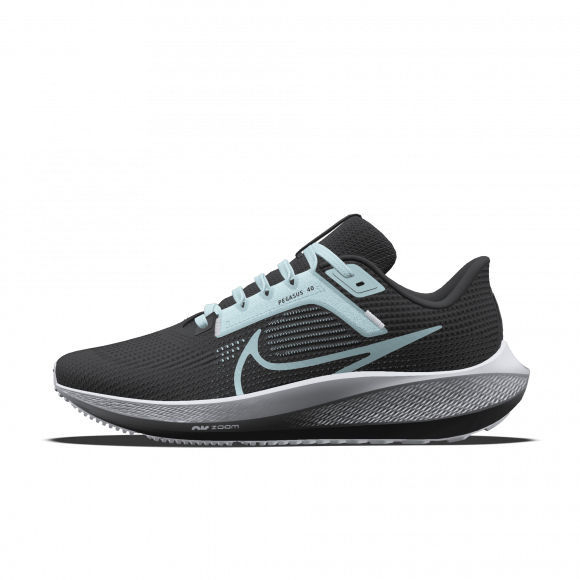 Nike Pegasus 40 By You Custom Men's Road Running Shoes - Black - 3582768374
