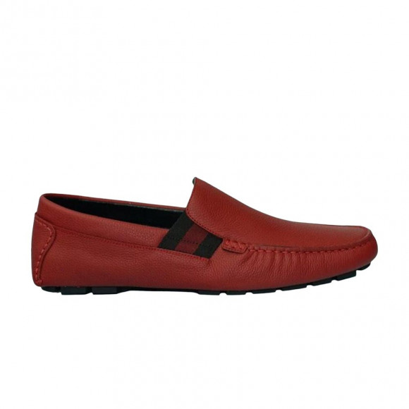 Gucci Soft Leather Driving Loafer 'Rosso Ancora' | Red | Men's Size 8.5 - 363835-AUV10-6452