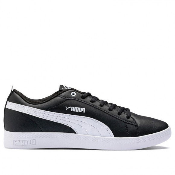 puma smash black leather
