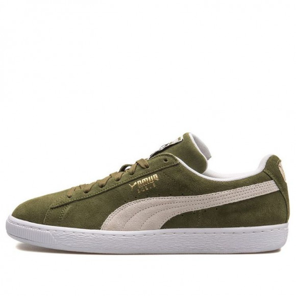 PUMA Suede Classic Low Top Board Shoes Green Olive Green Skate Shoes ...