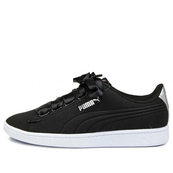 Puma (WMNS) PUMA Vikky Ribbon VT BLACK/SILVER Skate Shoes 367658-02 - 367658-02