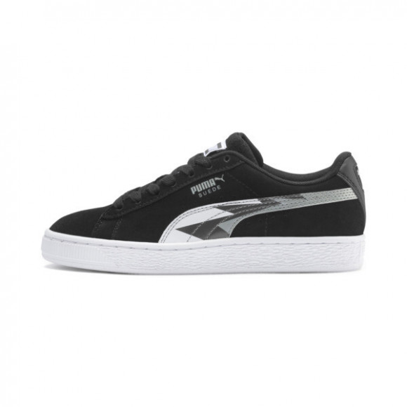 PUMA Suede Classic Lightning Sneakers JR in Black/Dark Shadow - 370385_03