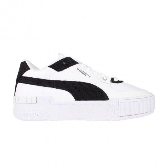 Puma Wmns Cali Sport Corduroy 'White Black' | Women's Size 11 - 374111-01