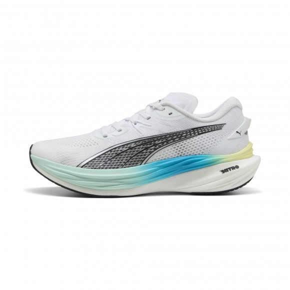 PUMA Deviate NITROâ¢ 3 WIDE Men's Running Shoes in White/Speed Blue - 378449_07