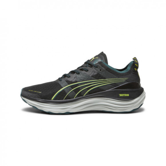 PUMA ForeverRun NITROâ¢ WTR Men's Running Shoes in Black/Malachite/Yellow Burst - 378472_01