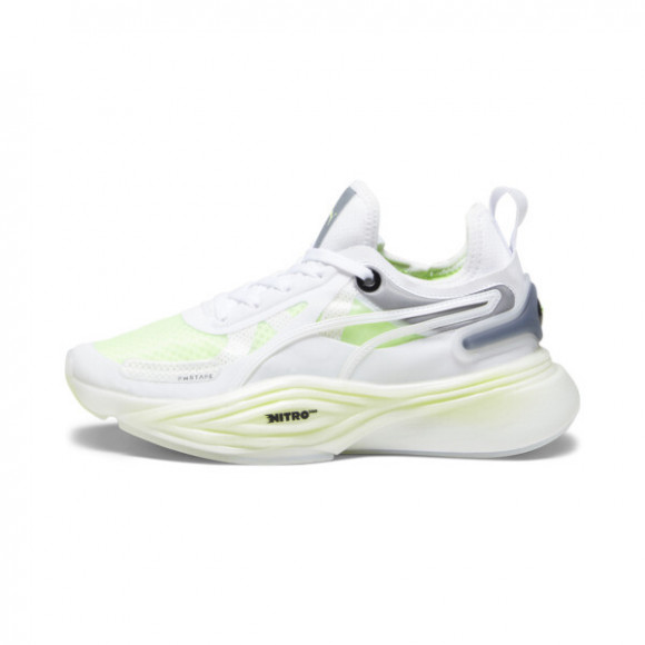 PUMA PWR NITROâ¢ Squared Women's Training Shoes in White/Speed Green - 378688_02