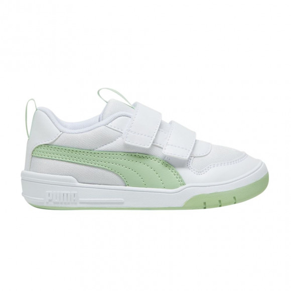 Puma Multiflex Mesh V Little Kid 'White Pure Green' | Kid's Size 3 - 380845-16