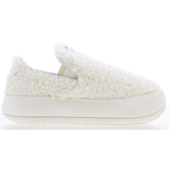 PUMA Suede Mayu Slip-On Teddy Women's Sandals in Marshmallow/Putty - 384887-02