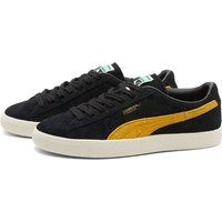 Puma Men's Suede VTG Hairy Suede Sneakers in Black/Mustard Seed/Whisper White - 385698-06