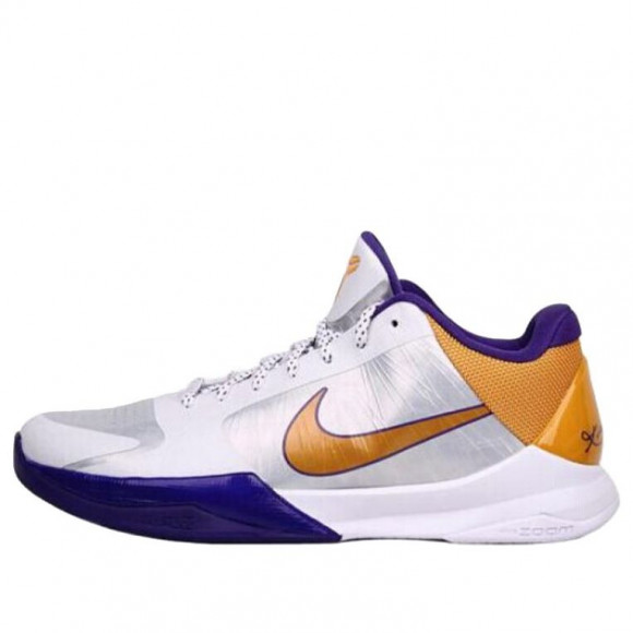Nike Zoom Kobe 5 White/Golden/Purple - 386430-102