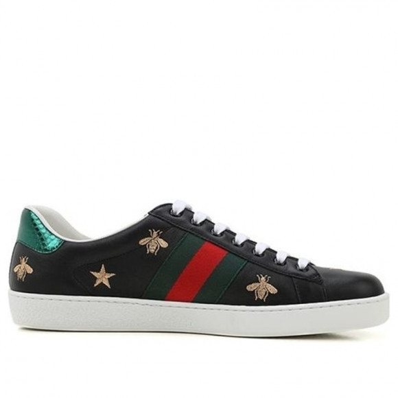 Gucci Ace Embroidered 'Bees and Stars' Black Sneakers/Shoes 386750-A38F0-1079 - 386750-A38F0-1079