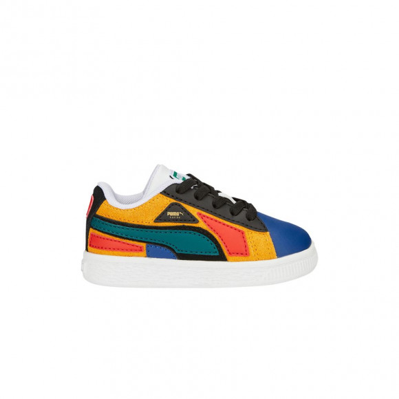 Puma Suede Infant 'Layers - Blazing Blue Varsity Green' | Multi-Color | Infant Size 9 - 387806-01