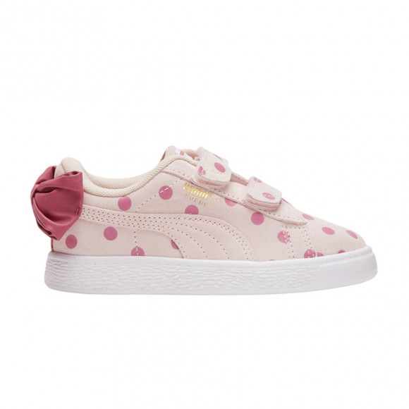 Puma Suede Light Flex Bow Graphic 5 Little Kid 'Island Pink Polka Dots' | Kid's Size 3 - 388513-01