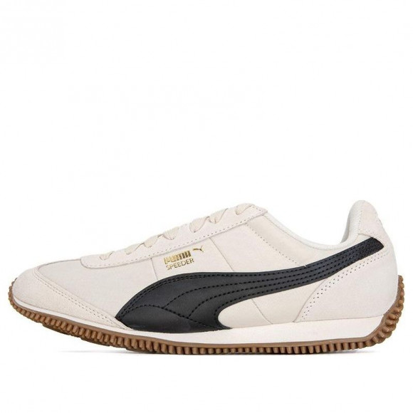 puma cream bari slip on textile indigo sneakers jr in bluerose gold - PUMA cream Speeder SD CREAMWHITE/BLACK/GOLD Athletic Shoes 390558 -