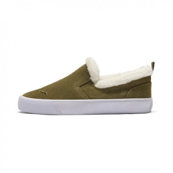PUMA Bari Comfort Sherpa Women's Slip-On Shoes in Wild Willow/White - 390657_04