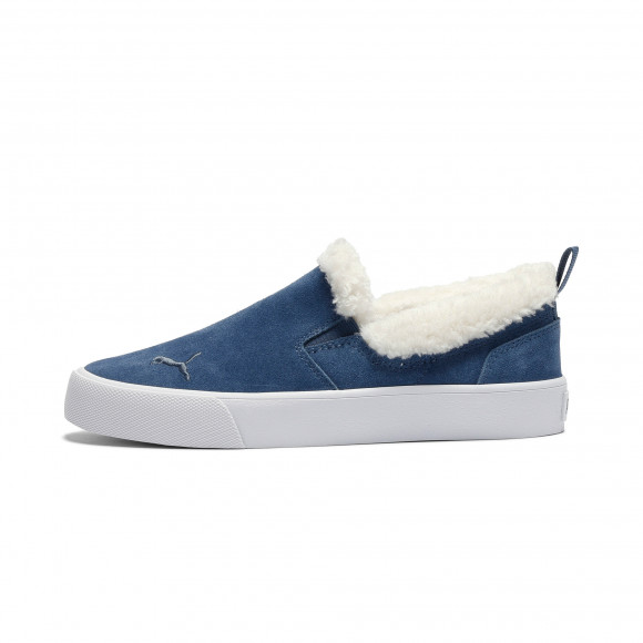 PUMA Bari Comfort Sherpa Women's Slip-On Shoes in Dark Indigo/Whisper White - 390657_05